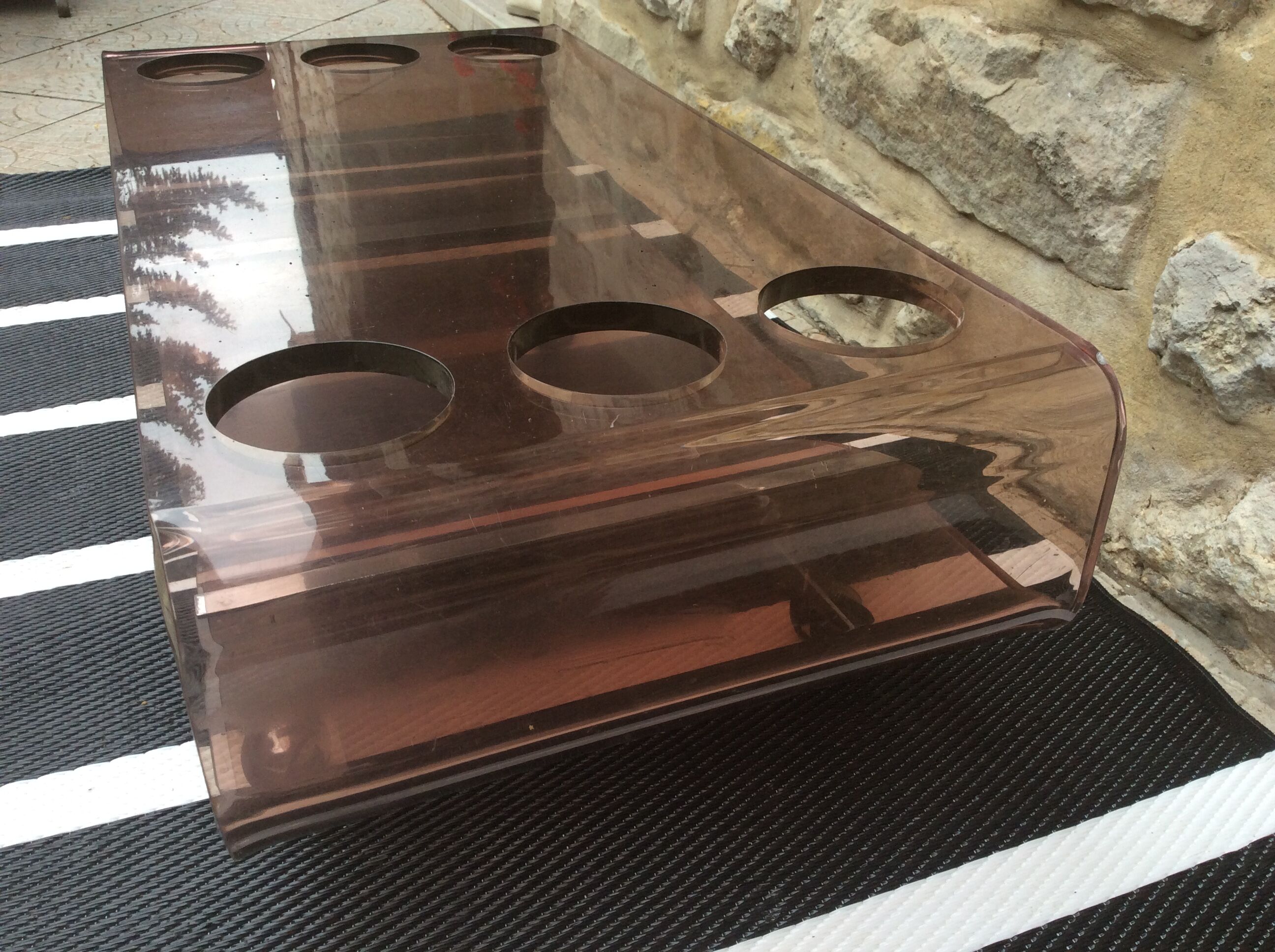 Plexiglass coffee table