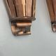 set of 2 copper 25cm Gio Ponti Style Theatre Wall Light Sconces, Italy 1950