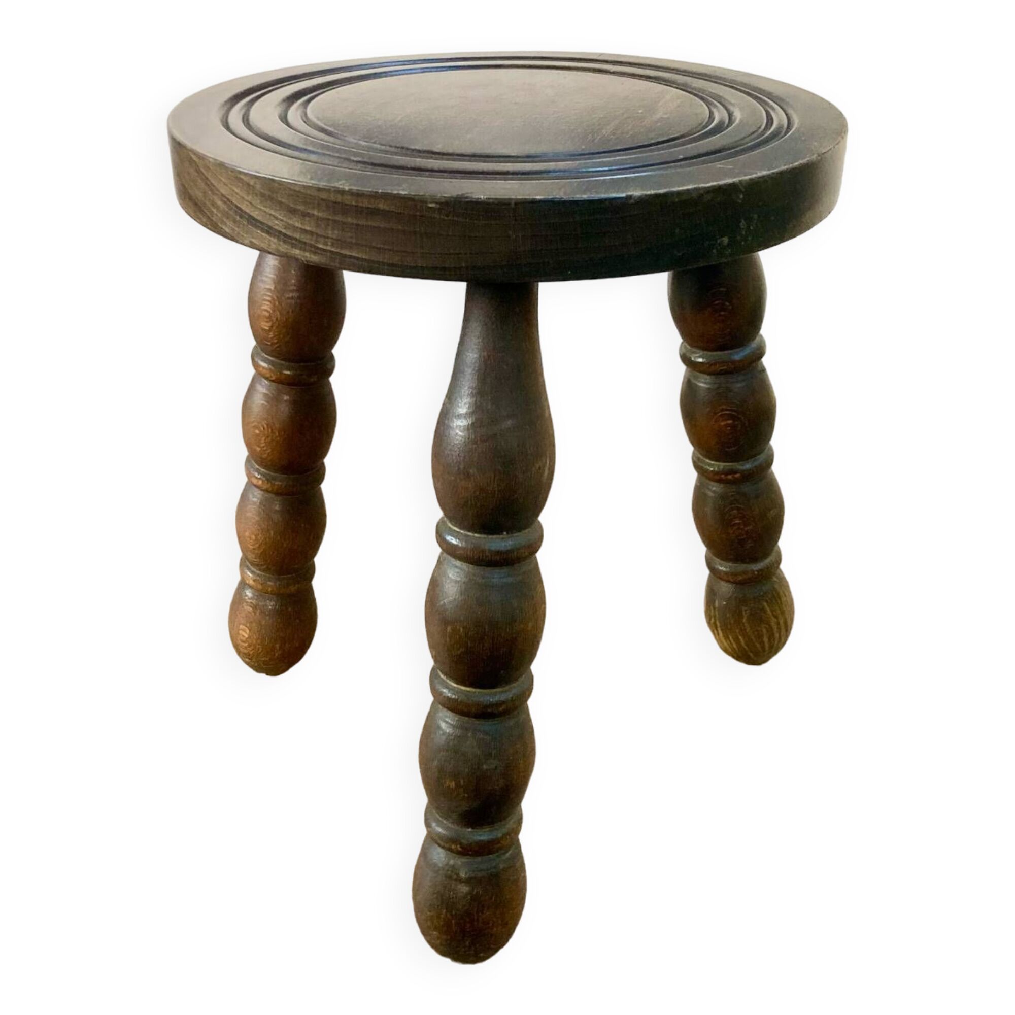 Tabouret en bois tripode