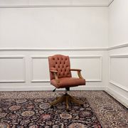 Classic English Salmon Colored Office Chair