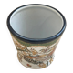 Cache-pot / planter in porcelain, hand-painted naturalistic decoration.