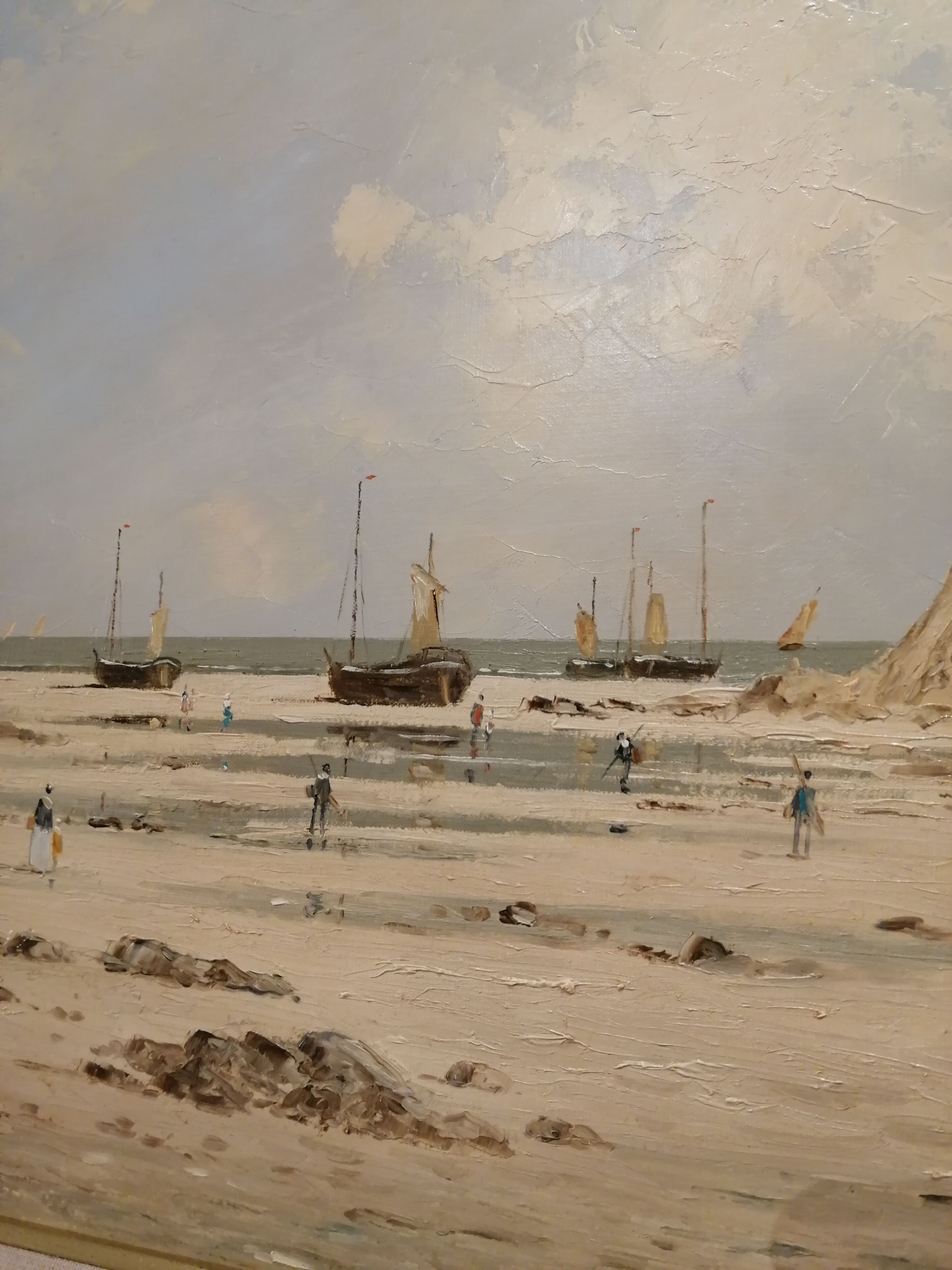 Painting entitled "the cliff at low tide" by Pierre Stefani
