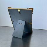 Art deco  metal picture frame 14 cm x 11  convex glass