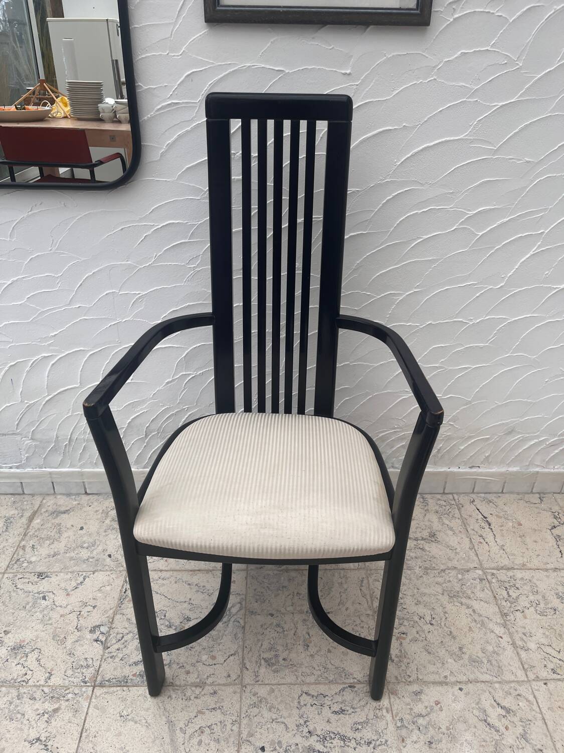 Black wooden designer chair