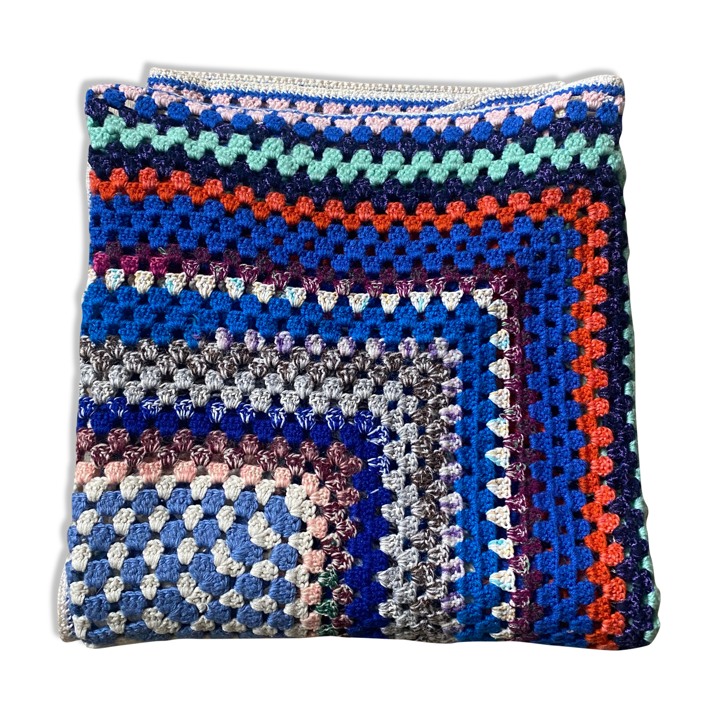 Wool crochet blanket