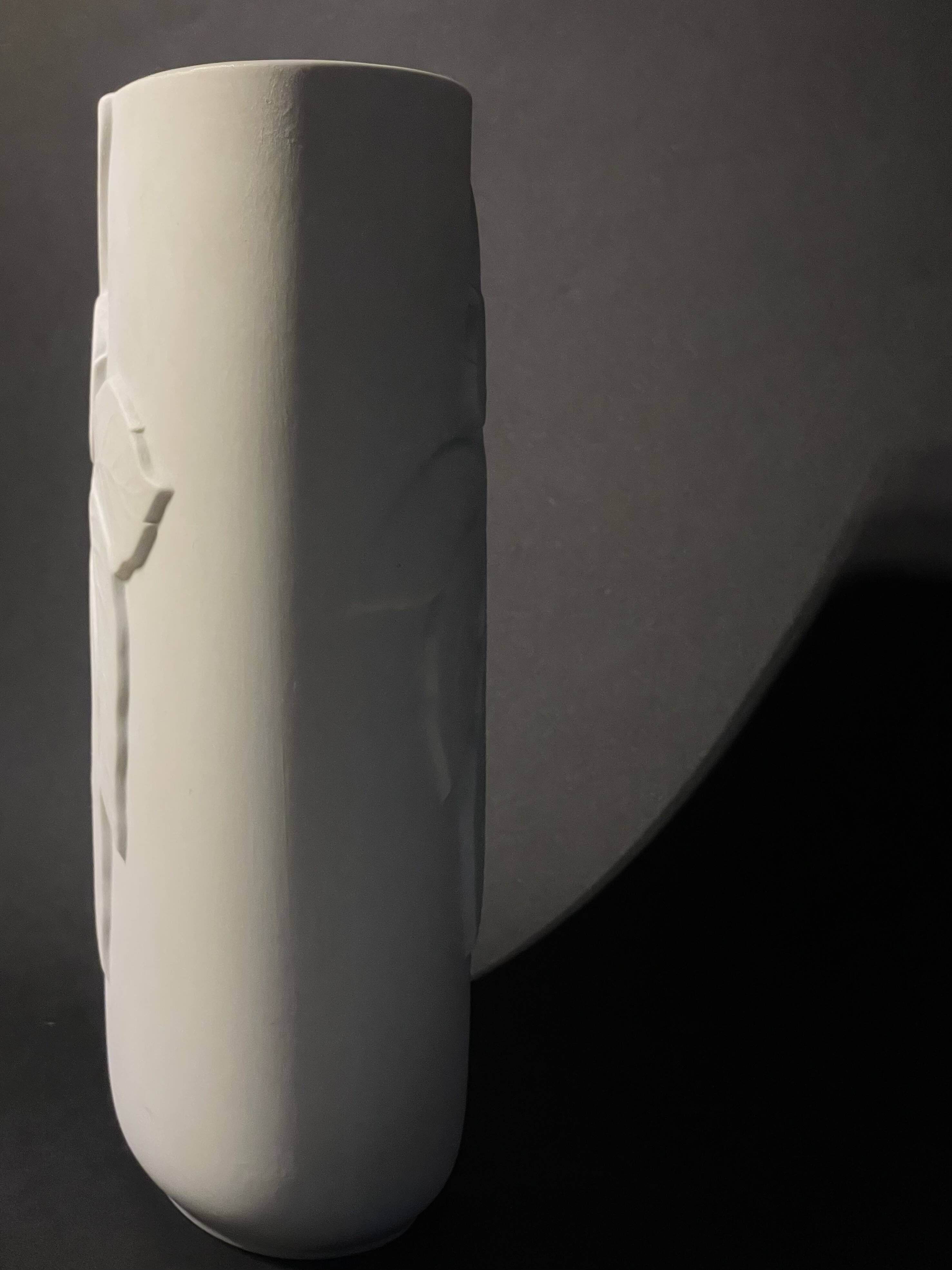 Vintage vase by Thomas Rosenthal, biscuit porcelain, Germany 1960s.
