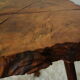 Brutalist side table made from vintage tree stump wood