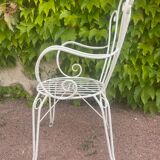 Provençal wrought iron armchairs