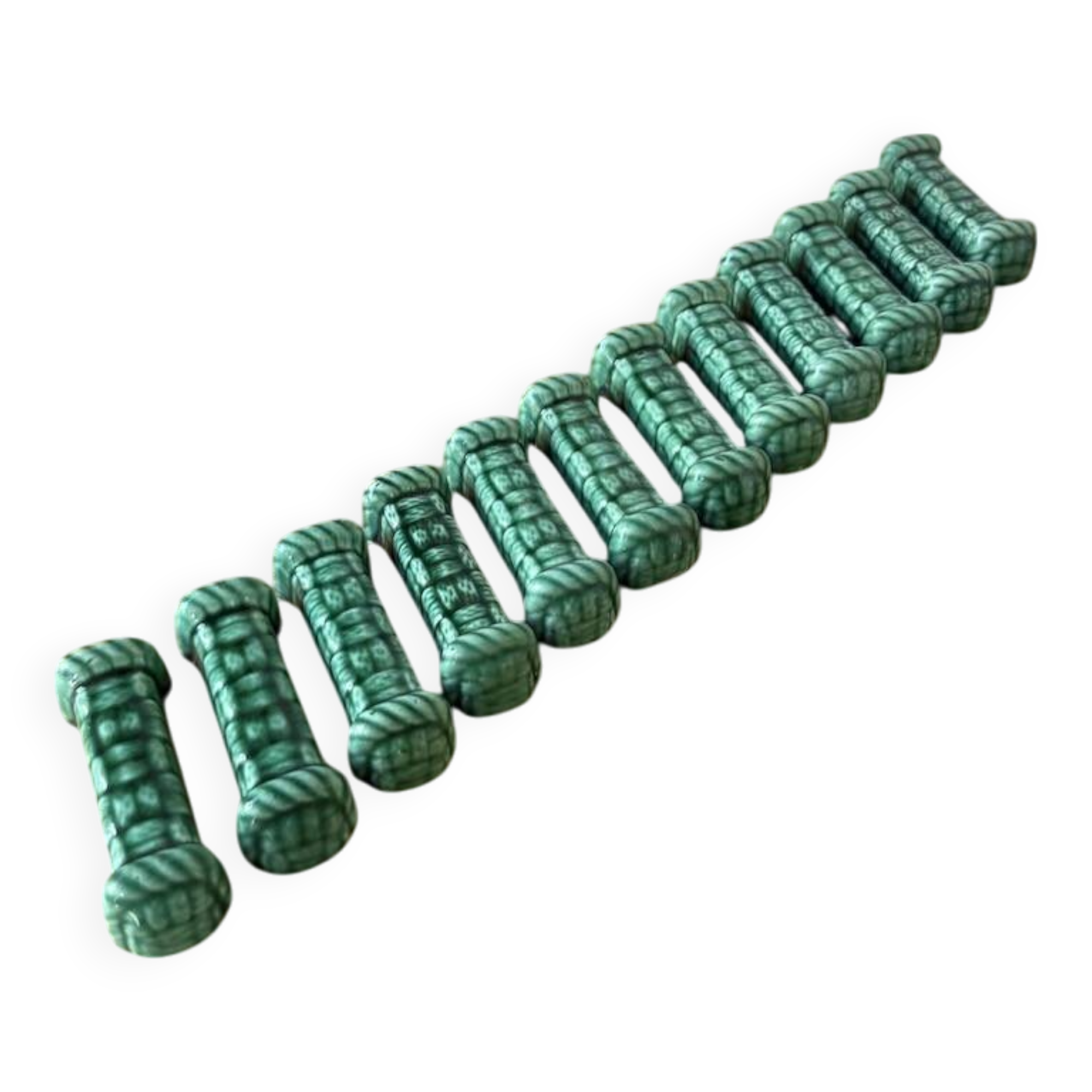 Vallauris green ceramic knife holder