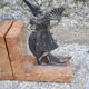 Pair of art deco bookends marble and regulates Pierrot and Colombine