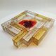 1950s rare large ashtray / sculpture in hand-blown artistic Murano glass attributed to Toni Zuccheri.