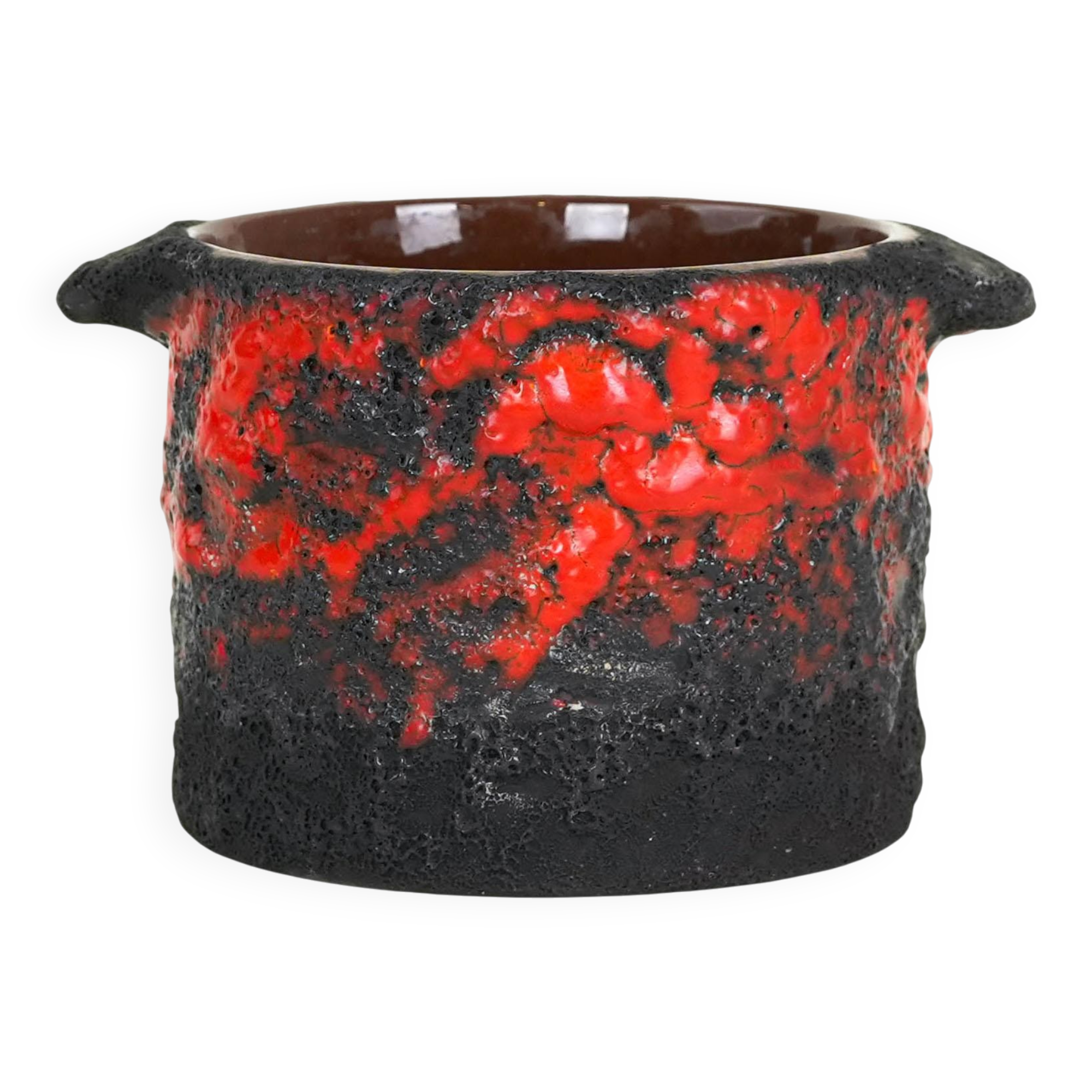 Ceramic vase, Fat Lava, German design, 1960s, made in Germany