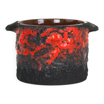Ceramic vase, Fat Lava, German design, 1960s, made in Germany