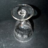 Antique souvenir glass tumbler engraved with the name Adolphe