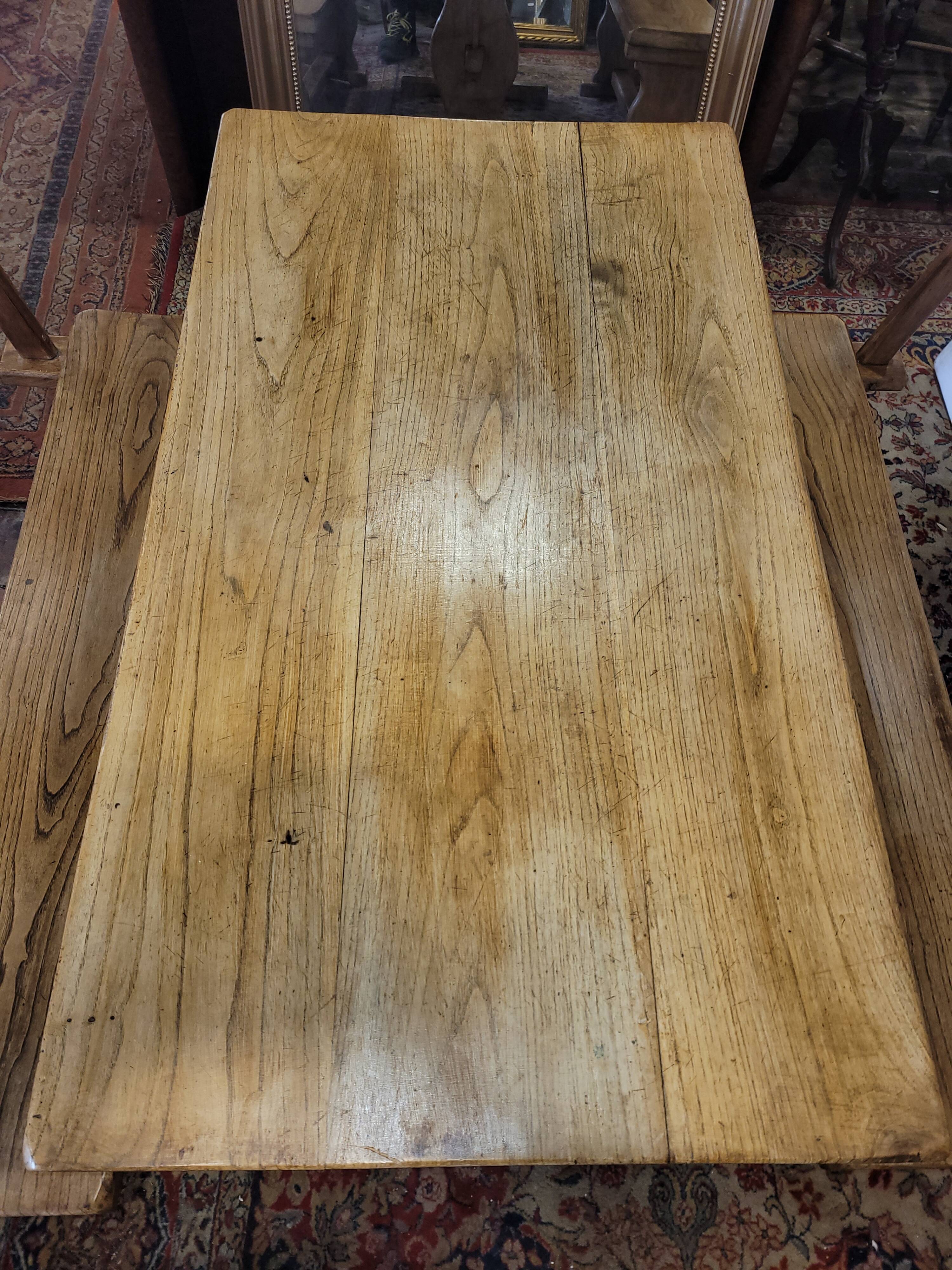Farm table with benches