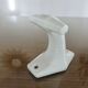 Pair of coat hooks, coat rack, in white porcelain, art deco 30s 40s
