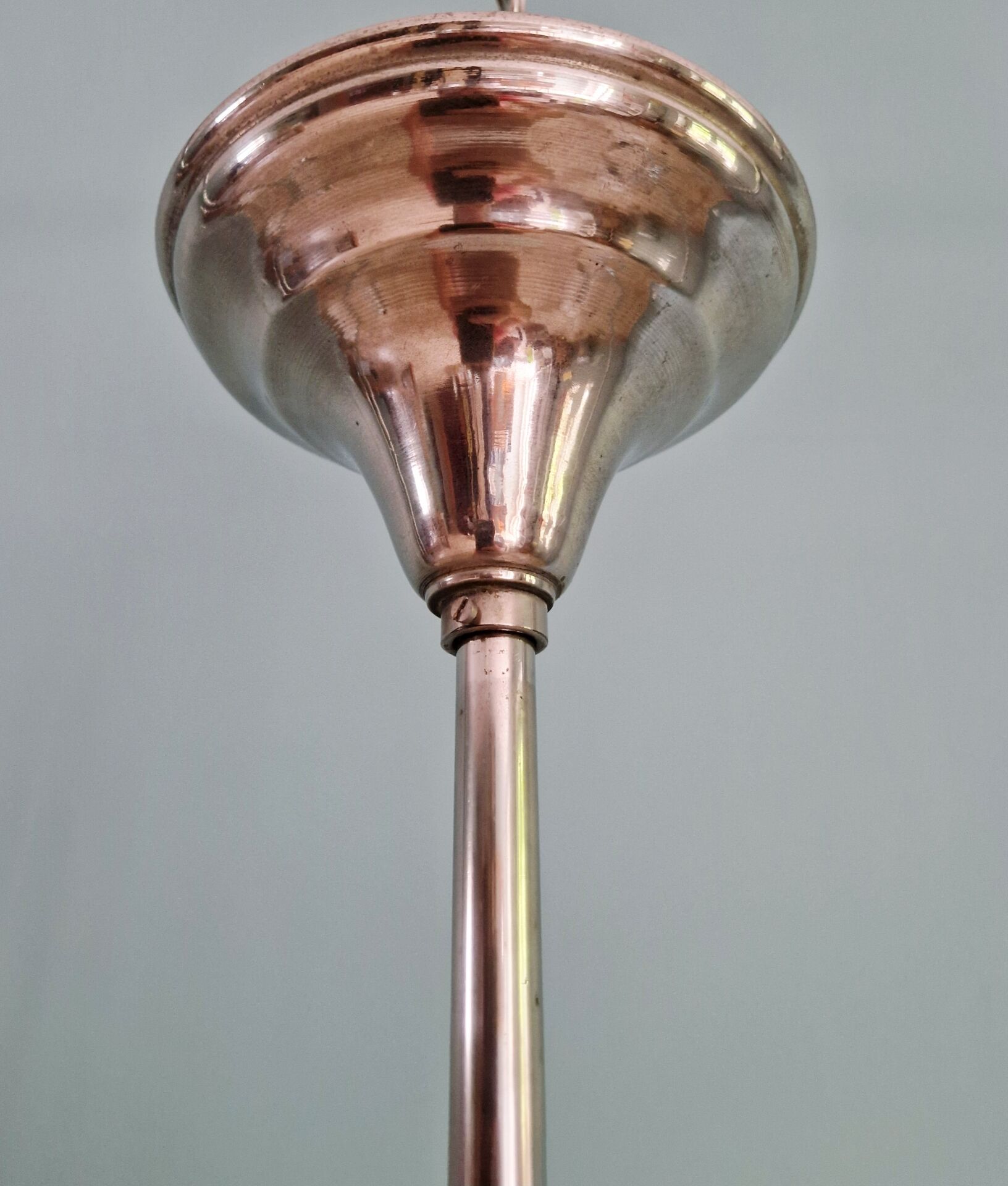 Bauhaus suspension by Philips in white opaline, 1930s.