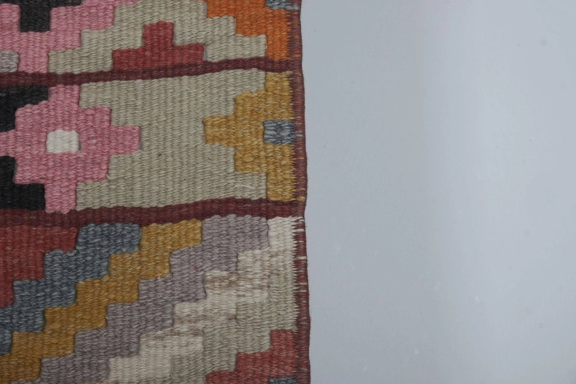 Vintage Turkish hallway rug 79x447 cm