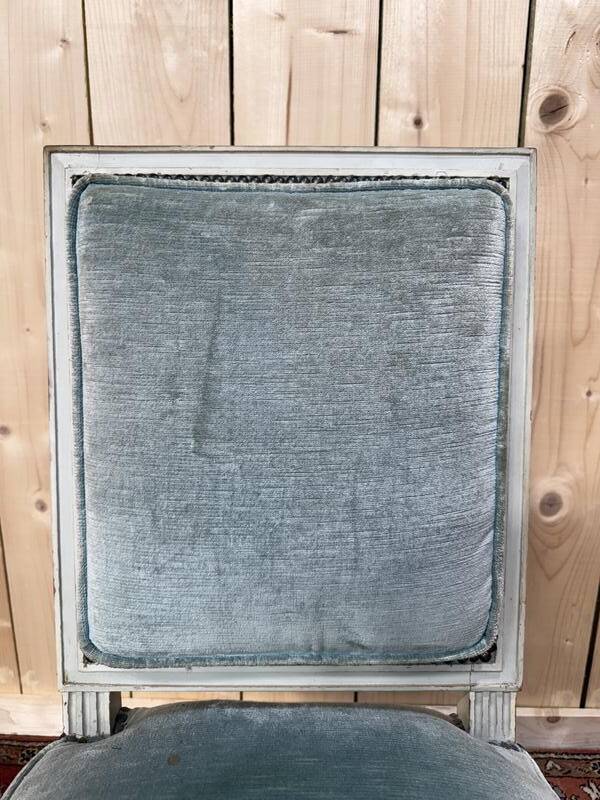 Suite de 6 chaises de style Louis XVI RINCK en bois réchampi