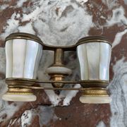 Opera binoculars in Mother-of-Pearl and Brass - authentic - Early XXth - France