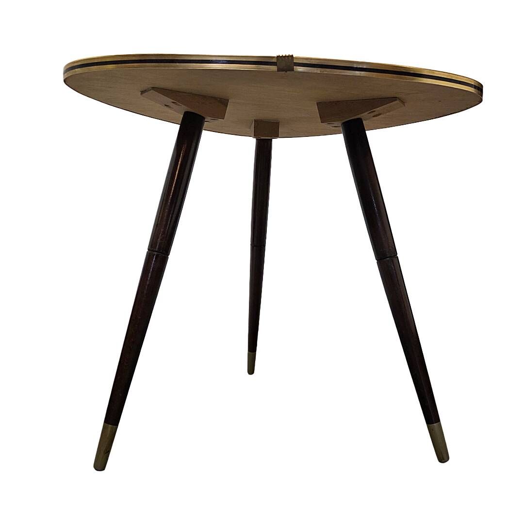 Vintage mid-century chess side table – 1950s/60s | Formica tripod
