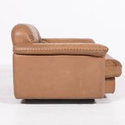 De Sede DS 101 brown leather lounge chairs, 1970's