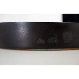 Round smoked glass wall mirror, Italy 1970s