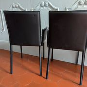 4 leather Twiggy chairs by Gebrüder Thonet