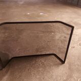 Chimney fire screen, vintage brass