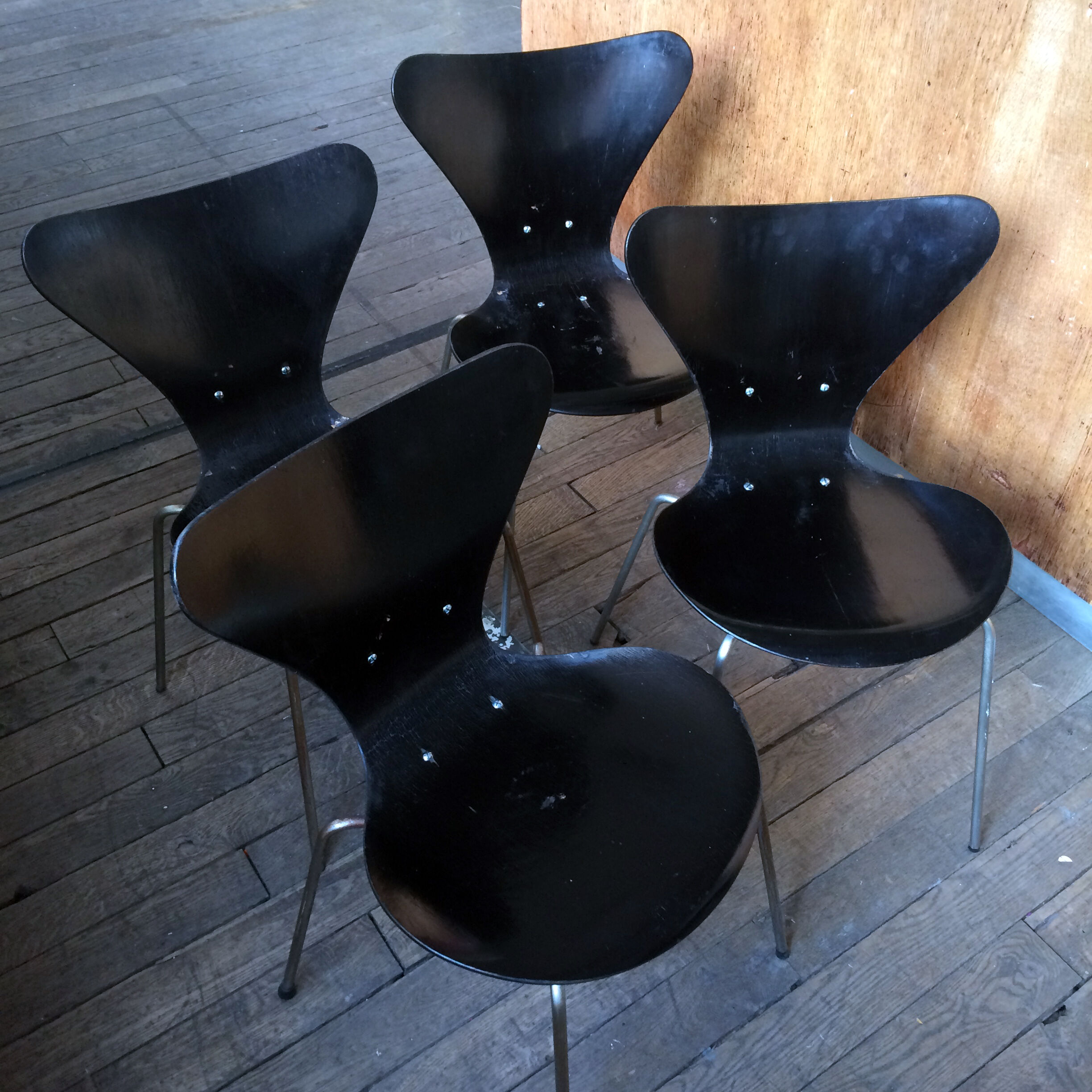 Four vintage ants chairs by Arne Jacobsen