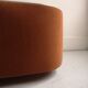 Vintage velvet and metal sofa end, design 1970