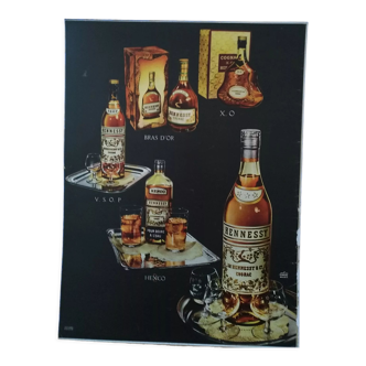 Publicité papier Cognac Hennessy  issue d'une revue d'époque