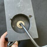 Wall lamp Metal Gold And Black - Blackened Wood