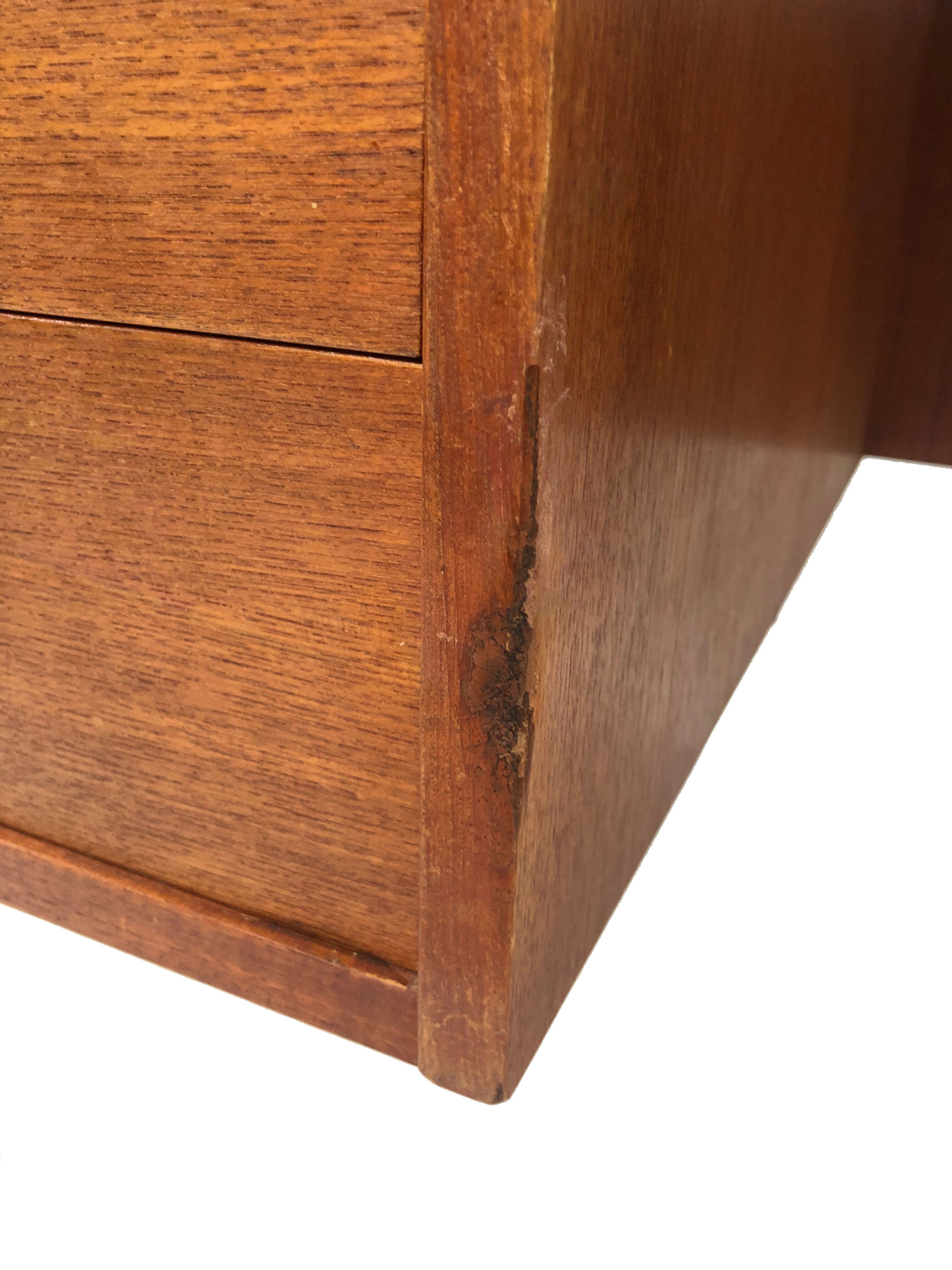 Vintage desk of the 1960s in teak veneer