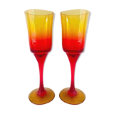 Ensemble de 2 verres faits à la main par l’artiste Professeur Zbigniew Horbowy