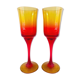 Set of 2 handmade glasses by artist Professor Zbigniew Horbowy