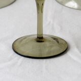 Set de 5 coupes en verre fumé