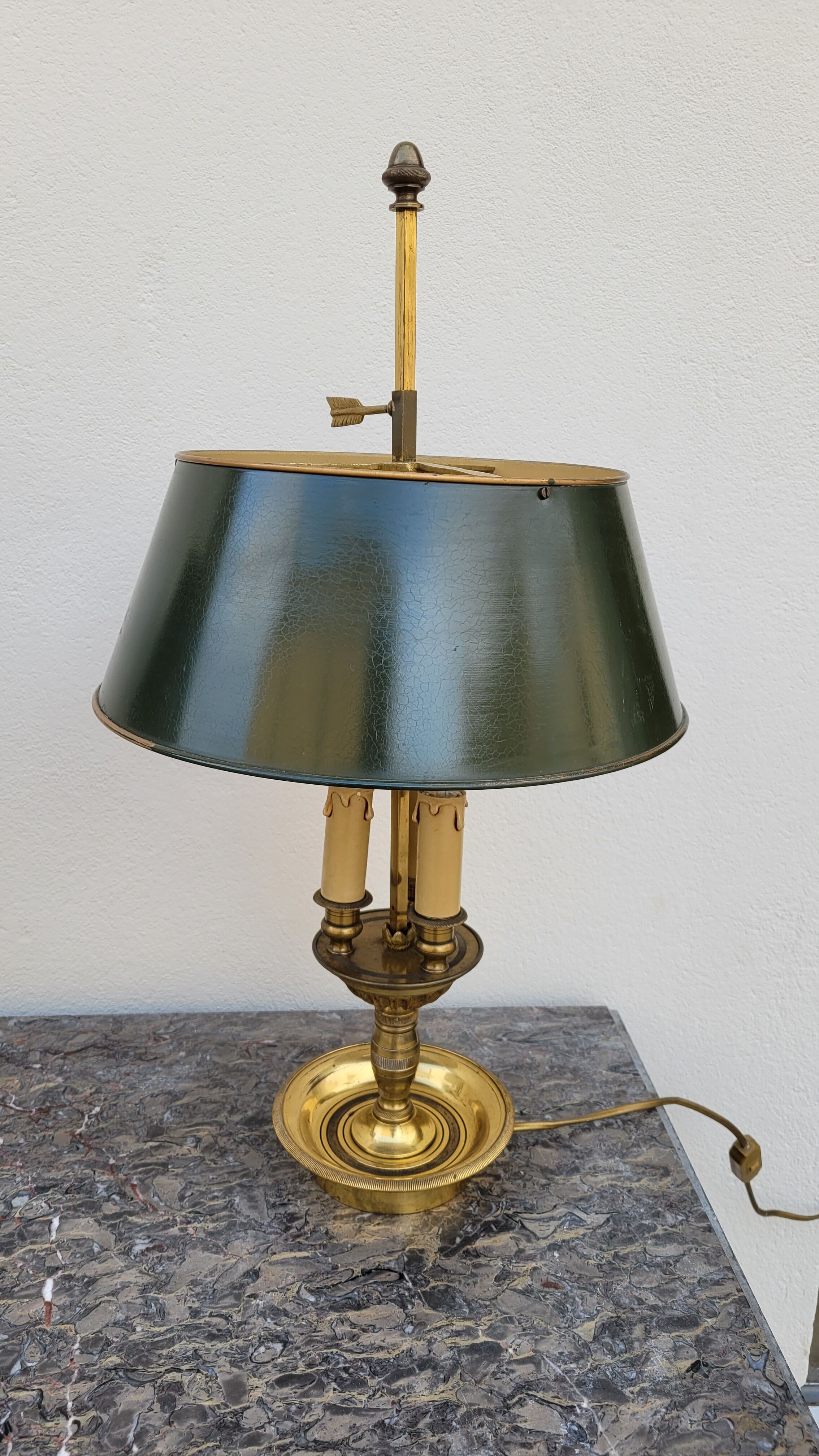 Lampe bouillotte style empire en bronze