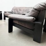 Brutalist German postmodern lounge chairs and sofa by Rolf Benz for Musterring, 1990s, set of 3.