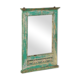 Miroir patine verte vieux teck inde 65x6x94cm