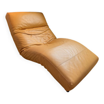 Original Vintage N. Eilersen Chaise Longue in Cognac Leather