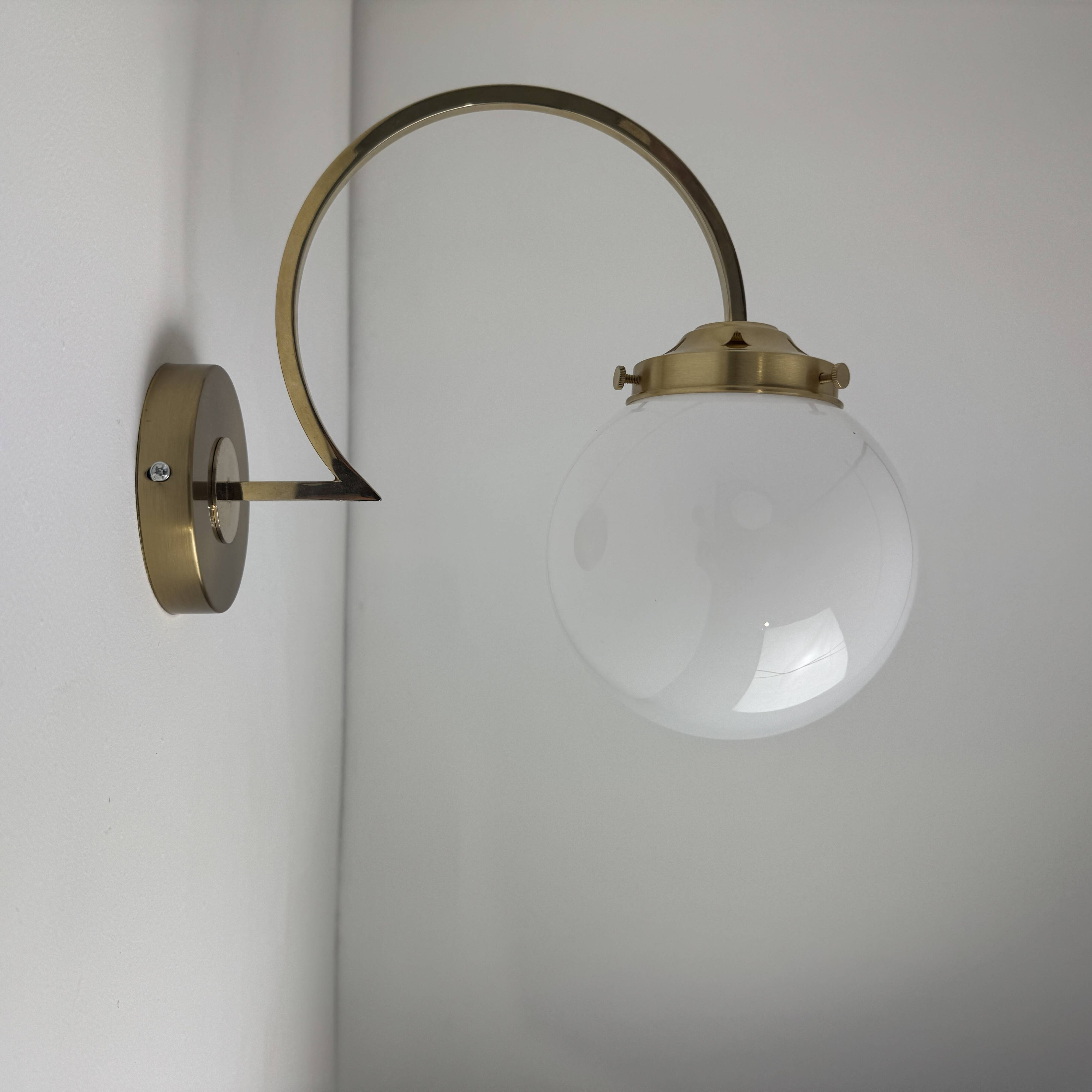 Pair of vintage opaline wall lights