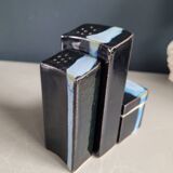 Vintage ceramic salt pepper mustard set