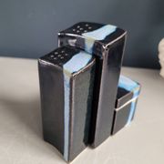 Vintage ceramic salt pepper mustard set