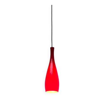 Mid-century glass pendant lamp model Bang by Jacob E. Bang for Fog & Mørup and Holmegaard, 1960s.