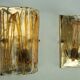 Pair of signed La Murrina thick Murano glass sconces. Italy 1970s.