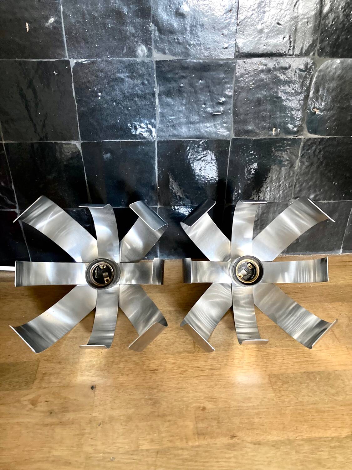 Pair of Space Age wall lights