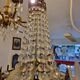 Hot air balloon chandelier with grapevines early twentieth century