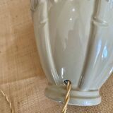 Ceramic lamp, 2M fabric cable, rope shade