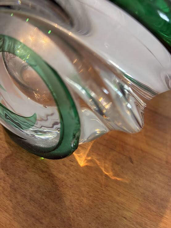 Grand vase torsadé cristal Saint-Louis (ancienne édition avant 1936)
